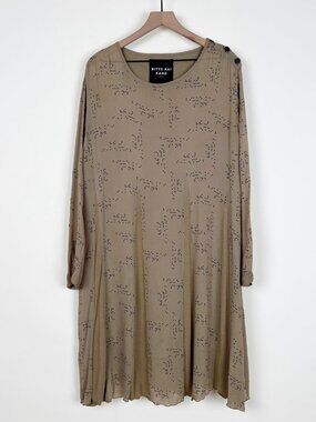 Bitte Kai Rand Silk Lagenlook Tunic Top Midi Dress Flowy Light Summer Fall - XL